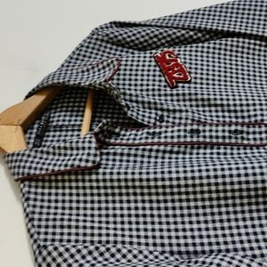 Zara Basic plaid flannel feel long sleeve dress M